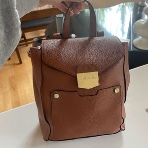 steve madden leather backpack purse